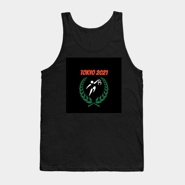 Basketball Tokyo 2021 Olympics Tank Top by Slick T's